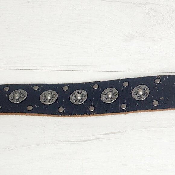 Rockin Robin black distressed studded leather youth belt. Only 1 Left! - Picture 6 of 7